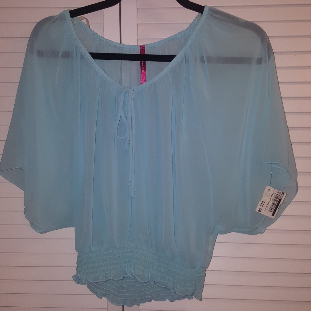 Sexy boho light blue flowy off shoulder crop top